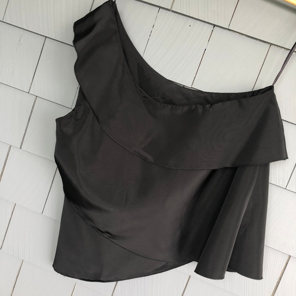 NWT Zara Basic Collection One-Shoulder Party Top - Picture 3 of 5
